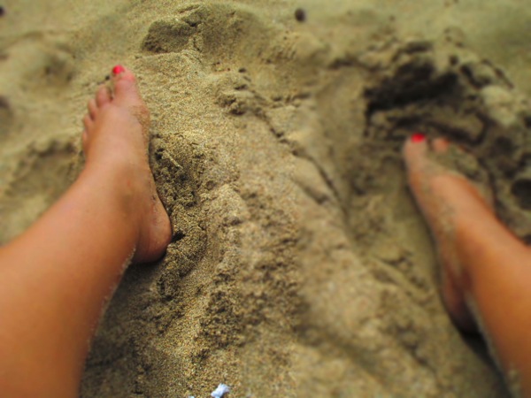 feet in the sand
